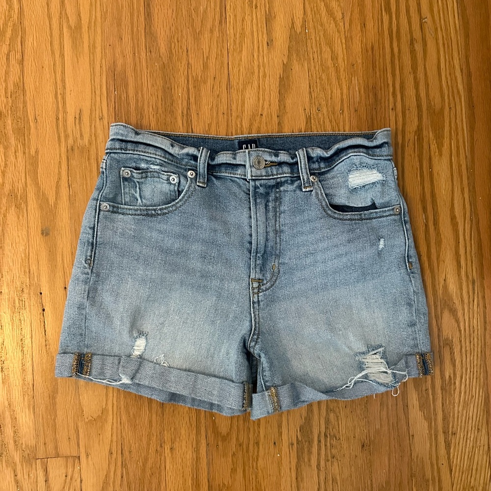 Gap Casual Light Wash Denim Shorts - Women's Light Blue Jean Shorts